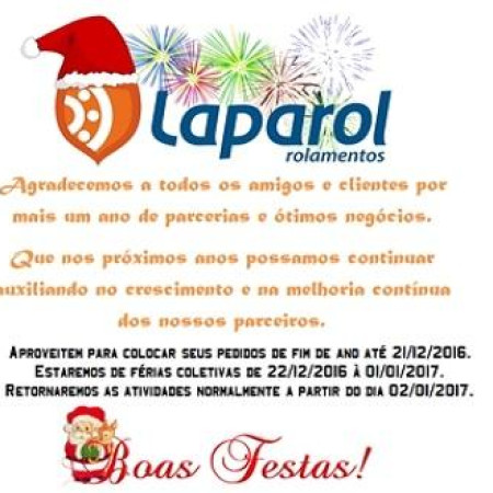 Férias Coletivas 21/12/16 último dia para pedidos